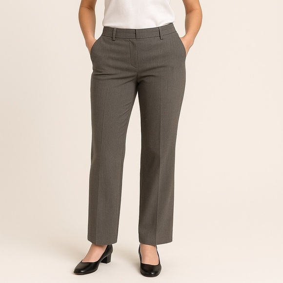 Express Pants - Express Gray Straight-Leg Trousers